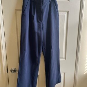 Abercrombie & Fitch Wide Leg Navy Pants